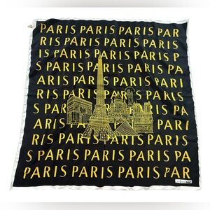 Mico Sancho Paris Graphic Scarf Black Yellow